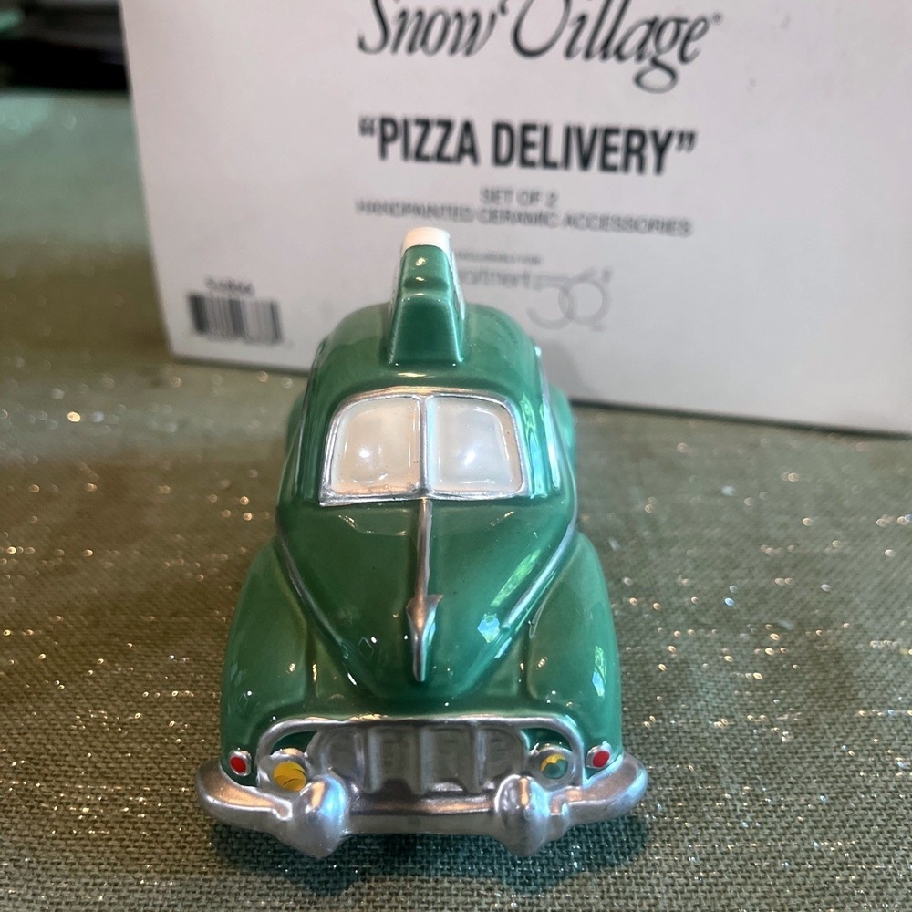 Dept 56 The Original Snow Village "Pizza Delivery" #54866-Excellent! - Picture 7 of 12